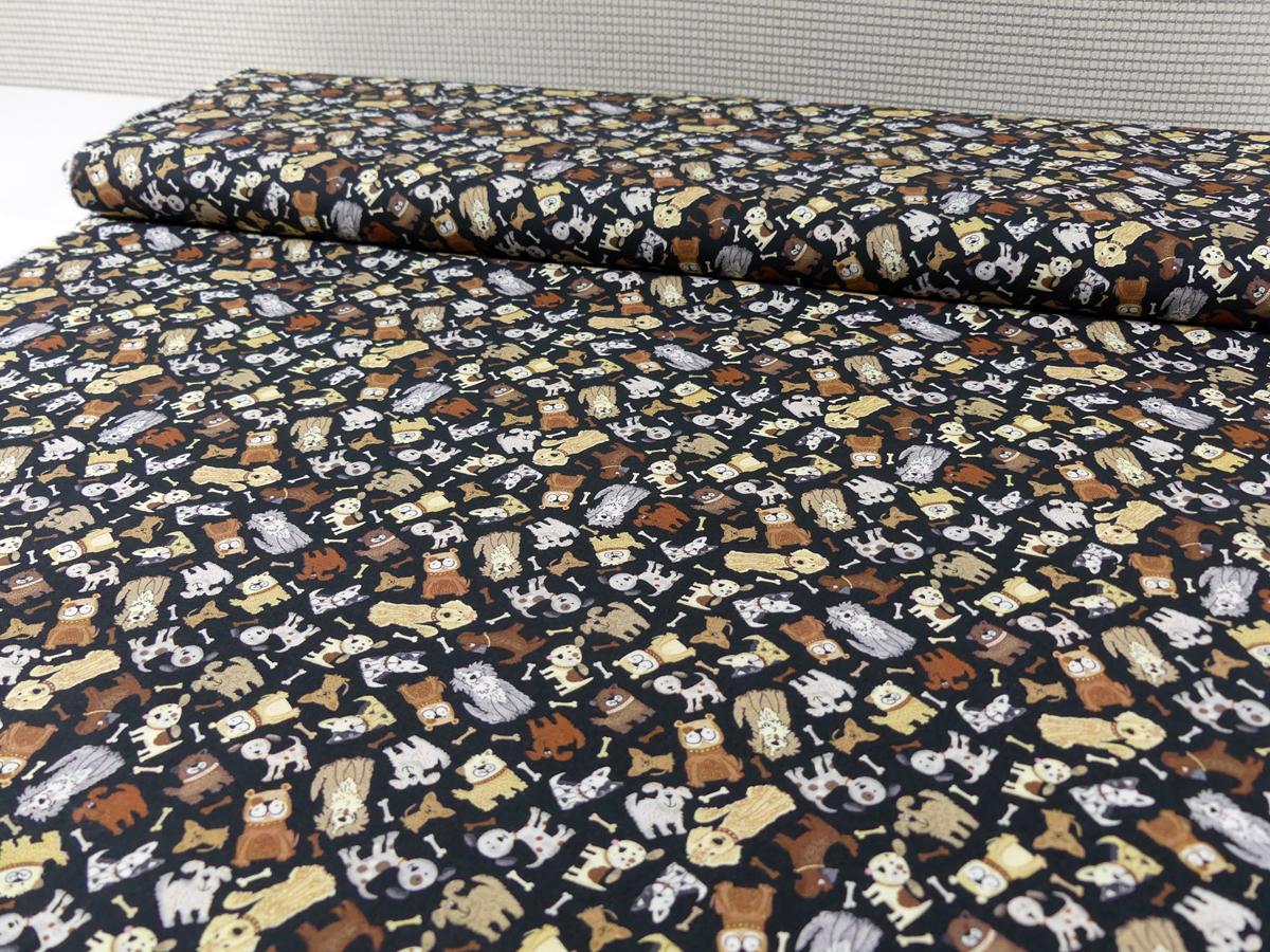 Baumwollstoff kleine Hunde Patchwork